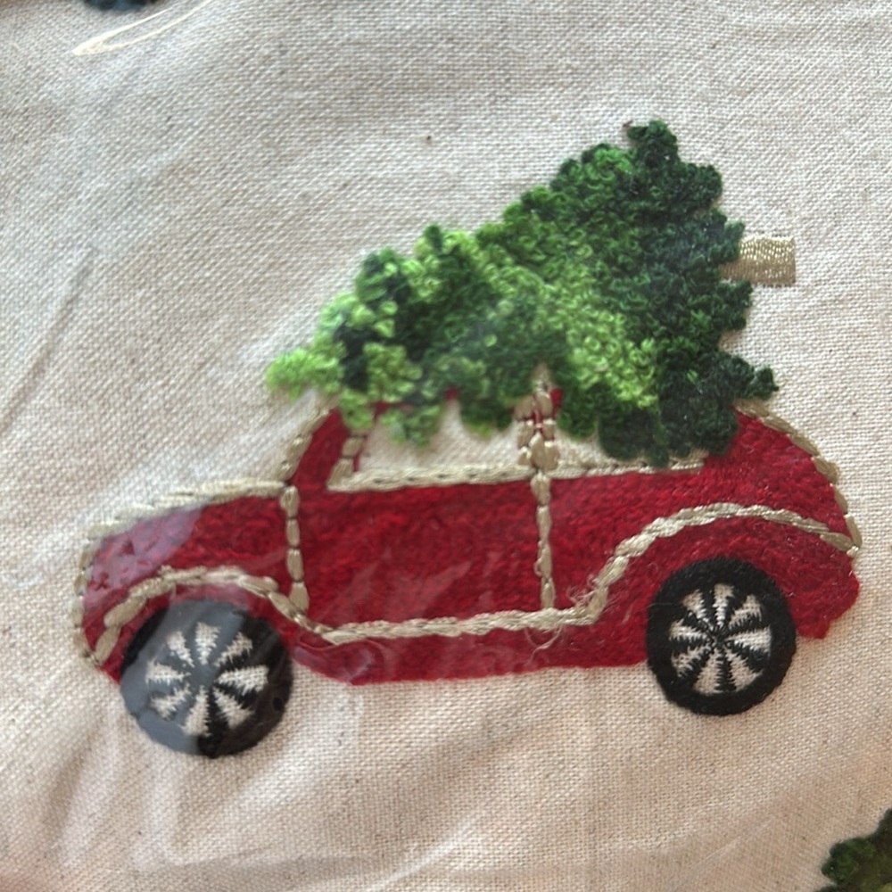 20x20 Christmas tree buggy pillow - Picture 2 of 9